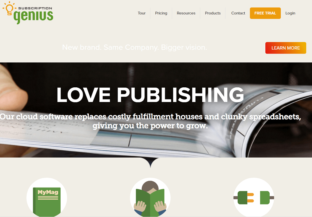 Subscription Genius website main page