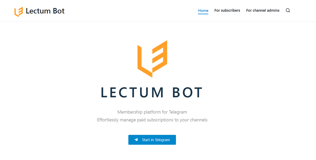 LectumBot website main page